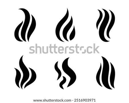 Smoke icon vector set. Steam symbol illustration.