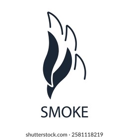 Smoke icon. vector.Editable stroke.linear style sign for use web design,logo.Symbol illustration.