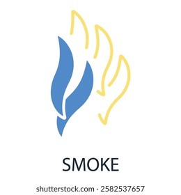 Smoke icon. vector.Editable stroke.linear style sign for use web design,logo.Symbol illustration.