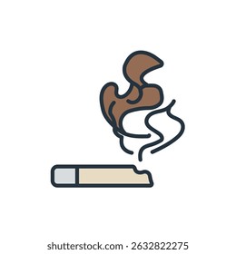 smoke icons isolated on White Background. Flat style design