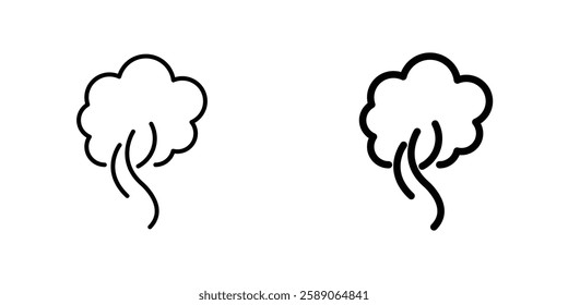 Smoke icons thin line illustrations designs