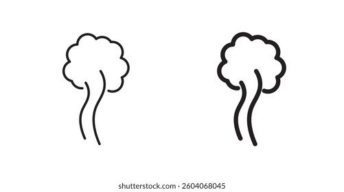 Smoke icons. thin line vector icons