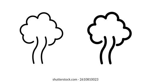 Smoke icons. thin line vector icons