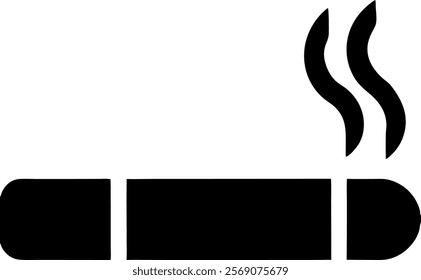 smoke indicator icon representing relaxation and ambiance suitable for designs related to cafes, wellness, or leisure activities.