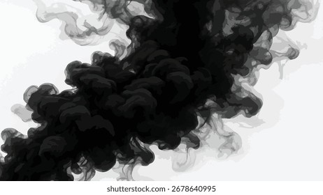 Rauch Tinte in Wasser Textur Hintergrund Vektor