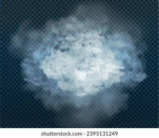 smoke isolated on transparent background. Vector illustration