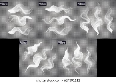 Smoke isolated transparent, abstract vector eps10. Magic Illustration