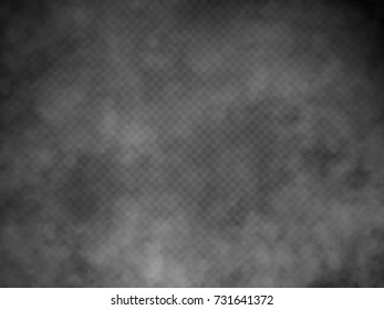 Smoke isolated transparent special effect. White vector cloudiness, mist or smog background. Vector illustration