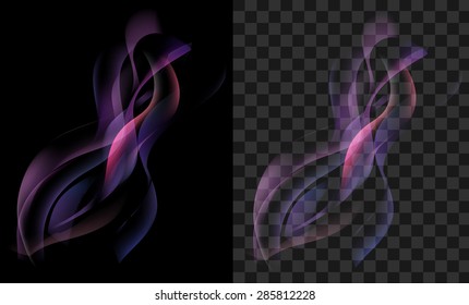 Smoke jet color fashion beautiful translucent transparent.