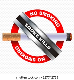 smoke kills concept, no smoking. vector design