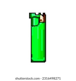 smoke lighter fire game pixel art retro vector. bit smoke lighter fire. old vintage illustration