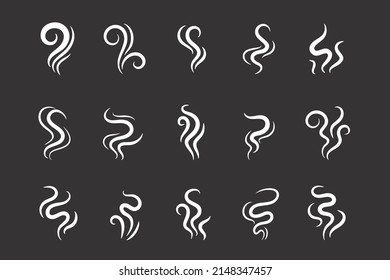 Smoke lines. Hot vapors that evaporate from food and beverages.