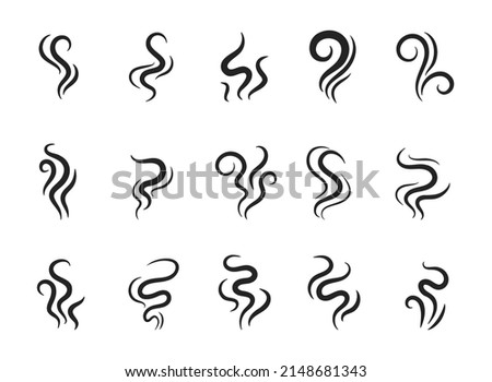 Smoke lines. Hot vapors that evaporate from food and beverages.