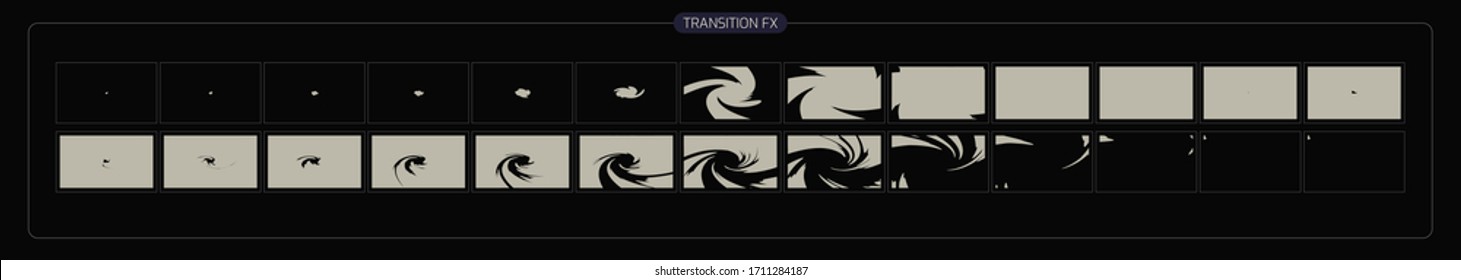 Smoke Liquid Transitions Effect. Liquid Transition FX Sprite Sheet Of Ready For Games, Cartoon Or Animation And Motion Design. White Color Scene Transition.