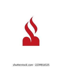 smoke logo design vector sign