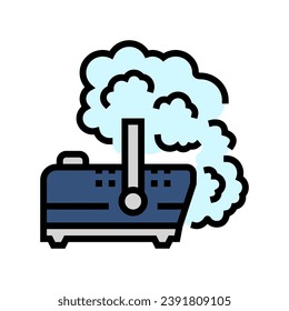 smoke machine disco party color icon vector. smoke machine disco party sign. isolated symbol illustration