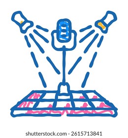 smoke machine disco party doodle icon sketch vector. smoke machine disco party sign. isolated symbol illustration