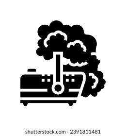 smoke machine disco party glyph icon vector. smoke machine disco party sign. isolated symbol illustration