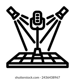 smoke machine disco party line icon vector. smoke machine disco party sign. isolated contour symbol black illustration