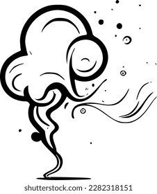 Smoke | Minimalist and Simple Silhouette - Vector illustration