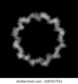 Smoke multi-pointed star. Isolated on black background. Vector illustration.