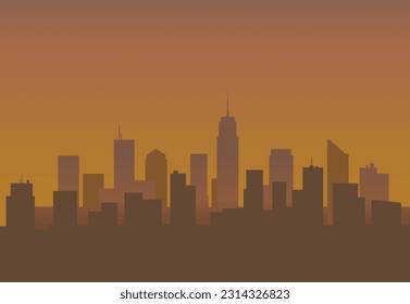Smoke in New York City as huge wildfire burn in Canada June 7, 2023 City with many building, cityscape background