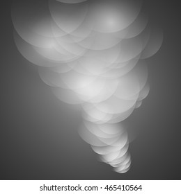 Smoke on Dark Background - Vector Illustration