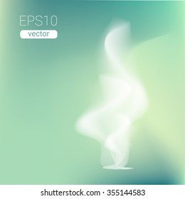 Smoke on green background