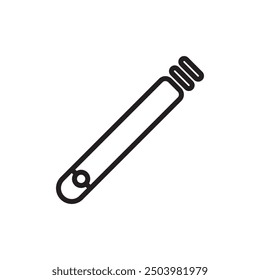 Smoke outline style flat icon vector illustration isolated on white background. 