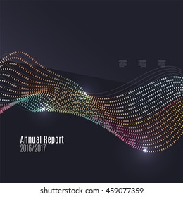 Smoke pattern on dark background. Colorful blending lines with shiny effects, business or hi-tech minimal message presentation template
