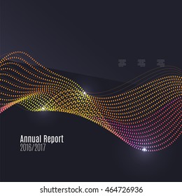 Smoke pattern on dark background. Colorful blending lines with shiny effects, business or hi-tech minimal message presentation template