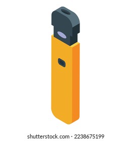 Smoke pen icon isometric vector. Electronic juice. Electric atomizer