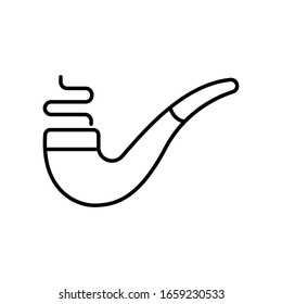 Smoke Pipe flat icon vector illustration. Smoke Pipe icon design isolated on white background. St. Patricks Day vector illustration. St. Patrick's Day vector icon trendy flat symbol.