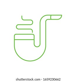 Smoke Pipe flat icon vector illustration. Smoke Pipe icon design isolated on white background. St. Patricks Day vector illustration. St. Patrick's Day vector icon trendy flat symbol.