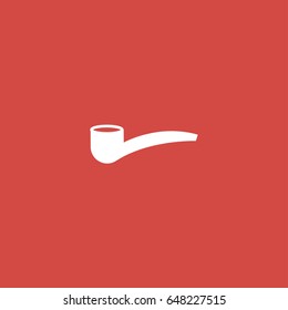 smoke pipe icon. sign design. red background