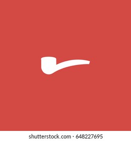 smoke pipe icon. sign design. red background