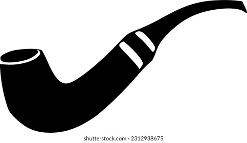 smoke pipe icon, sign, symbol, vector, art