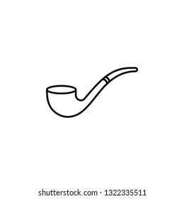 Smoke pipe icon. Simple thin line, outline vector of Saint Patrick's Day icons for UI and UX, website or mobile application