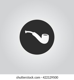 Smoke pipe icon vector
