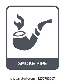 smoke pipe icon vector on white background, smoke pipe trendy filled icons from Luxury collection, smoke pipe simple element illustration