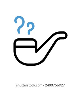 Smoke Pipe Icon vector stock illustration