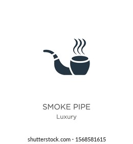 Smoke pipe icon vector. Trendy flat smoke pipe icon from luxury collection isolated on white background. Vector illustration can be used for web and mobile graphic design, logo, eps10