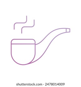 smoke pipe icon with white background vector stock illustration