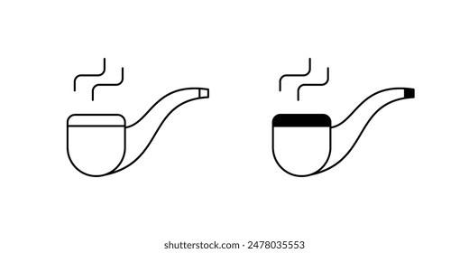 smoke pipe icon with white background vector stock illustration