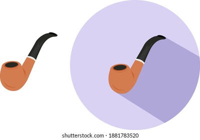 Tubo de humo, ilustración, vector sobre fondo blanco.