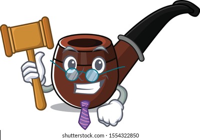 smoke pipe isolated cartoon the judge mascot
