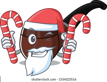 smoke pipe isolated cartoon the santa bring candy mascot