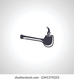 Smoke pipe isolated icon. Smoking pipe icon