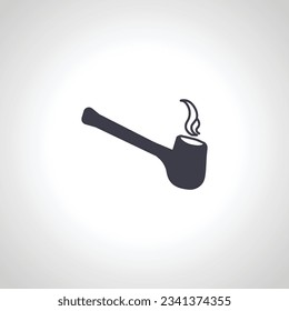 Smoke pipe isolated icon. Smoking pipe icon