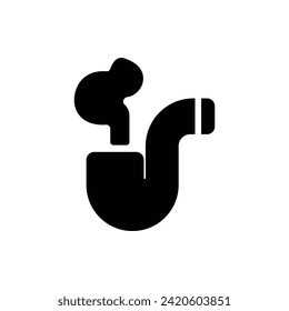 Smoke Pipe, Law Flat Icon Logo Illustration. Law Icon-set. Suitable For Web Design, Logo, App